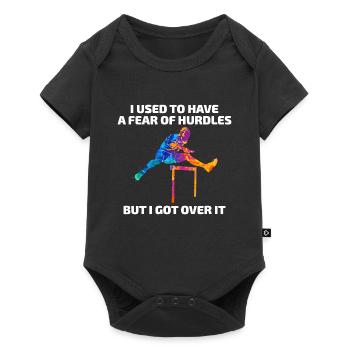 Haies Haies Hurdler Running Runner Athlètes - Body à manches courtes Premium Bébé - noir - Devant
