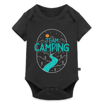 Équipe Camping Camper Campen - Body à manches courtes Premium Bébé - noir - Devant
