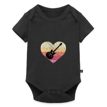Guitariste aime jouer de la guitare blues - Body à manches courtes Premium Bébé - noir - Devant