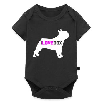 J’ADORE DOX Dog Fan Propriétaire Cool Citations Dictons - Body à manches courtes Premium Bébé - noir - Devant