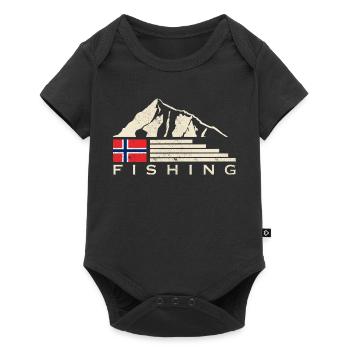 Norvège Pêche à la ligne Pêche - Body à manches courtes Premium Bébé - noir - Devant