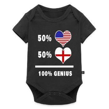 England and USA Genius / gift - Baby Premium short-sleeve bodysuit - black - Front