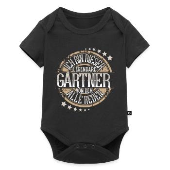 Gärtner - Baby Premium Kurzarmbody - Schwarz - Vorne