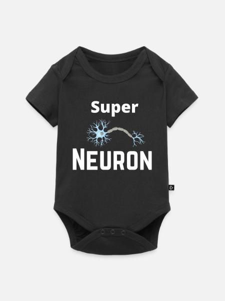 Superneuron-Netzwerk - Baby Premium Kurzarmbody - Schwarz