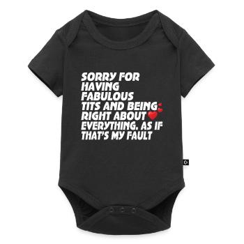 Désolé je suis fabuleux - Body à manches courtes Premium Bébé - noir - Devant