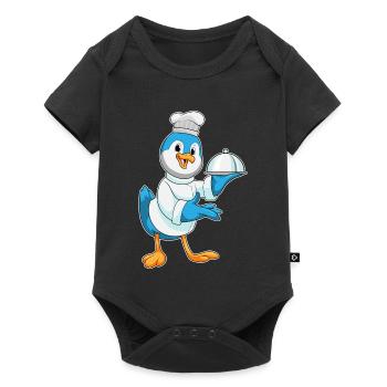 Bird Cooking Serving Bell Cooking - Baby Premium short-sleeve bodysuit - black - Front