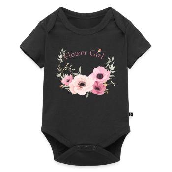 fleur fille fleurs fille romantique petite amie lol - Body à manches courtes Premium Bébé - noir - Devant