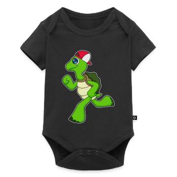 Turtle Jogger Jogging Sport - Body à manches courtes Premium Bébé - noir - Devant
