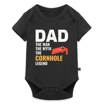 Cornhole Dad Bean Bag Toss Lawn Game Fathers day - Baby Premium short-sleeve bodysuit - black - Front