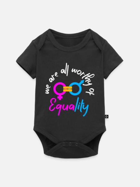 Gleichberechtigung - Baby Premium Kurzarmbody - Schwarz