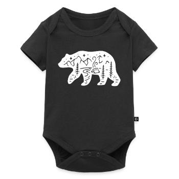 Nature totem polar bear - Baby Premium short-sleeve bodysuit - black - Front