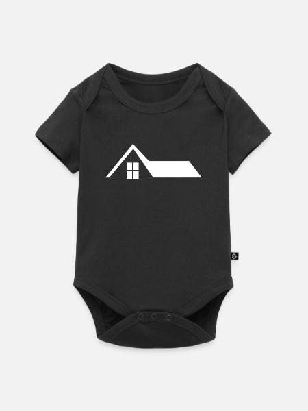 Haus Dach - Baby Premium Kurzarmbody - Schwarz