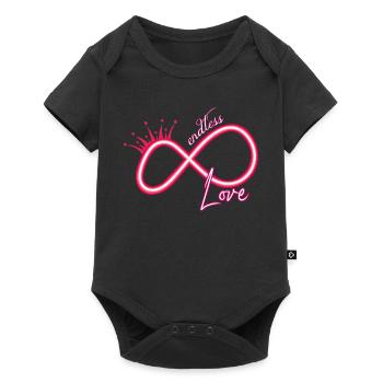 Unendlichkeitszeichen neon endless love - Baby Premium Kurzarmbody - Schwarz - Vorne