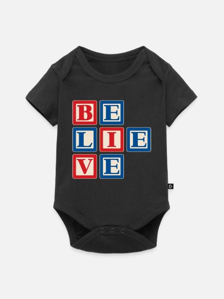 Glauben 2 - Baby Premium Kurzarmbody - Schwarz