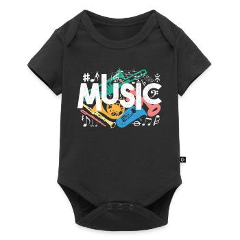 Style graffiti musical – Ambiances sonores colorées - Body à manches courtes Premium Bébé - noir - Devant