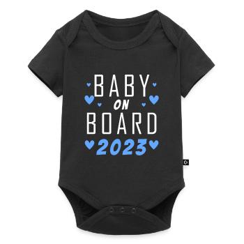 Bébé 2023 Fils enceinte 2023 Grossesse - Body à manches courtes Premium Bébé - noir - Devant