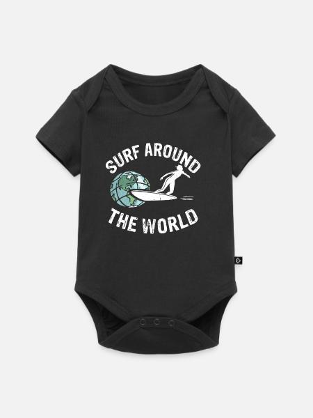 SURF around the World - Baby Premium Kurzarmbody - Schwarz