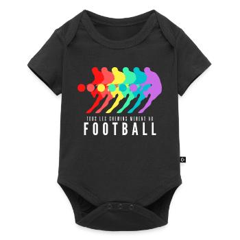 Tous les Chemins Mènent au Football - Body à manches courtes Premium Bébé - noir - Devant
