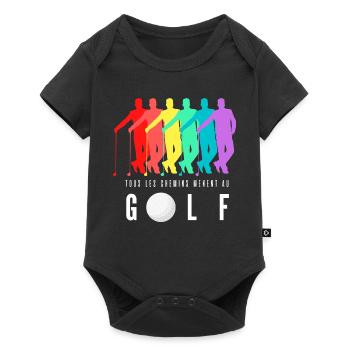 Tous les Chemins Mènent au Golf - Body à manches courtes Premium Bébé - noir - Devant