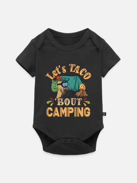 Tacos über Camping Lustiges Glamping - Baby Premium Kurzarmbody - Schwarz