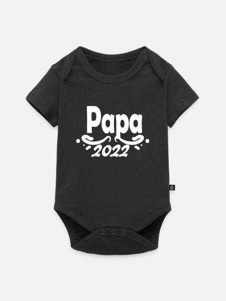 Papa 2022 - Vater 2022 - Baby Premium Kurzarmbody - Schwarz