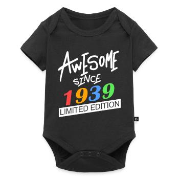 1939 - Jahrgang 1939 - Fantastisch seit 1939 - Baby Premium Kurzarmbody - Schwarz - Vorne
