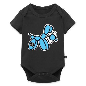 Balloon Artist Funny Balloon Animal Dog Neck Collar - Baby Premium short-sleeve bodysuit - black - Front