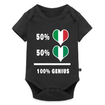 Brillant Italie et Nigeria / Cadeau - Body à manches courtes Premium Bébé - noir - Devant