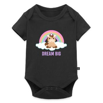 Dream big - Baby Premium short-sleeve bodysuit - black - Front