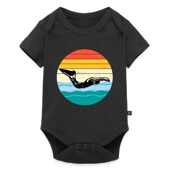 Finswimming Swimming Swimmer Swim Water sport - Baby Premium short-sleeve bodysuit - black - Front