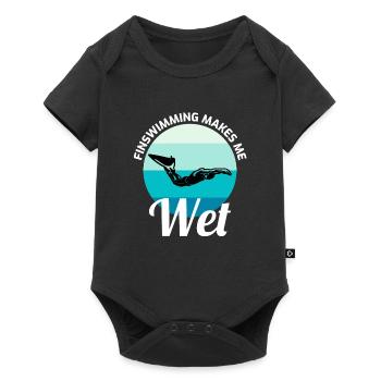 Finswimming Swimming Swimmer Swim Water Sport - Baby Premium short-sleeve bodysuit - black - Front