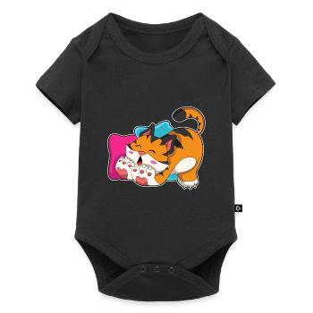 Süßer Tiger  - Baby Premium Kurzarmbody - Schwarz - Vorne