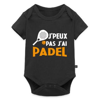 Je Peux Pas J'ai Padel Cadeau Pour Joueur De Padel - Body à manches courtes Premium Bébé - noir - Devant