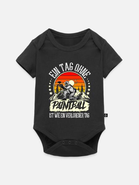 Paintball - Baby Premium Kurzarmbody - Schwarz