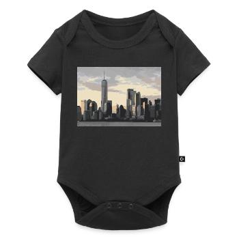 Ligne d’horizon de la ville de New York - Body à manches courtes Premium Bébé - noir - Devant