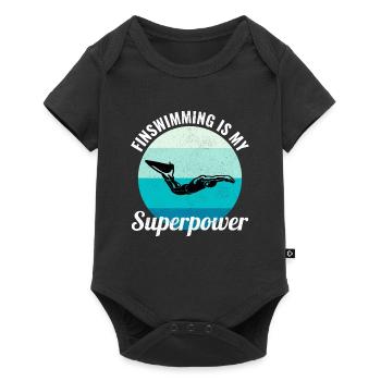 Finswimming Swimming Swimmer Swim Water sport - Baby Premium short-sleeve bodysuit - black - Front