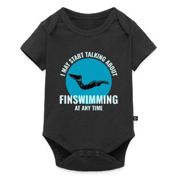 Finswimming Swimming Swimmer Swim Water sport - Baby Premium short-sleeve bodysuit - black - Front