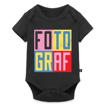 Fotograf Design - Baby Premium Kurzarmbody - Schwarz - Vorne
