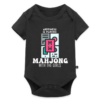 Le bonheur, c’est de jouer au mahjong avec les filles Chin - Body à manches courtes Premium Bébé - noir - Devant