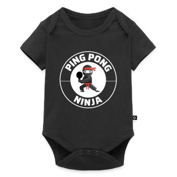 Ping Pong Master Table Tennis Ninja Warrior Funny - Baby Premium short-sleeve bodysuit - black - Front