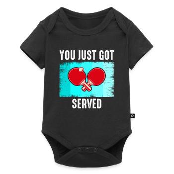 Ping Pong Master Entraîneur de Tennis de Table Paddle Player - Body à manches courtes Premium Bébé - noir - Devant