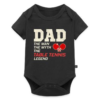 Ping Pong Table Tennis Player Dad Fathers day - Baby Premium short-sleeve bodysuit - black - Front