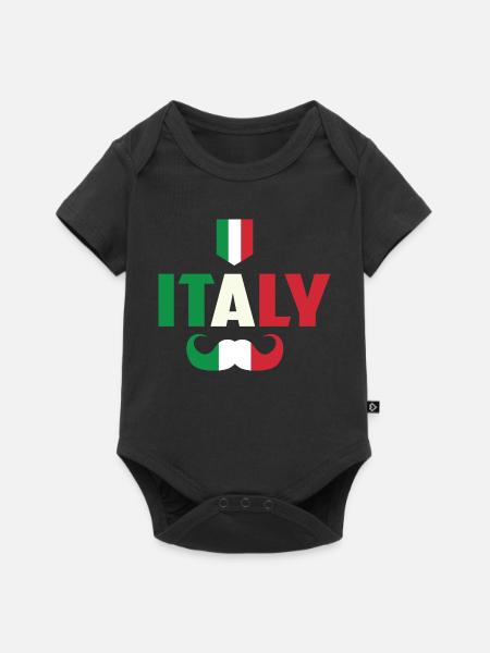 Italien Hipster - Baby Premium Kurzarmbody - Schwarz