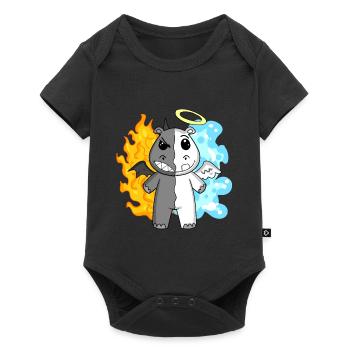 Hippopotamus - Angel and Devil - Baby Premium short-sleeve bodysuit - black - Front
