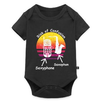 Saxophone et sexphone - Body à manches courtes Premium Bébé - noir - Devant