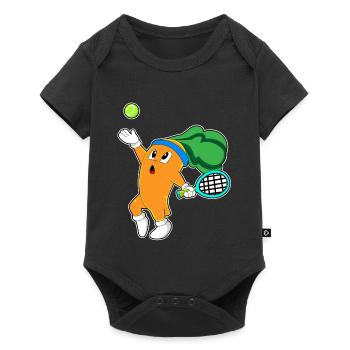 Carrot Tennis Racket - Baby Premium short-sleeve bodysuit - black - Front