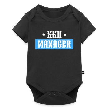 SEO Manager tshirt bleu noir - Body à manches courtes Premium Bébé - noir - Devant