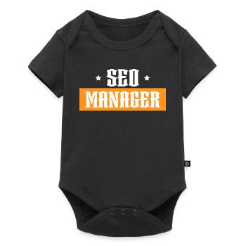SEO Manager orange tshirt black - Baby Premium short-sleeve bodysuit - black - Front