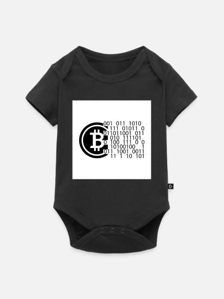Bitcoin Code - Baby Premium Kurzarmbody - Schwarz