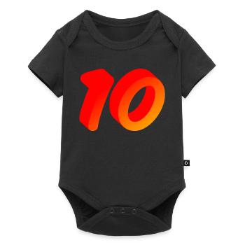 geburtstags shirts, 10 leuchtende farben - Baby Premium Kurzarmbody - Schwarz - Vorne